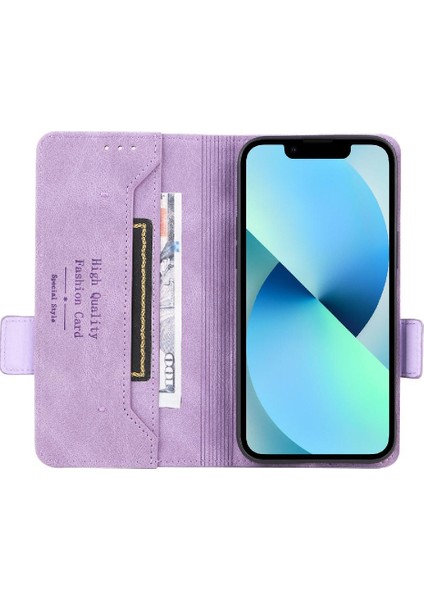 Iphone 14 Için Kılıf Pro Koruyucu Kapak Deri Kart ile Folio Flip Case (Yurt Dışından)