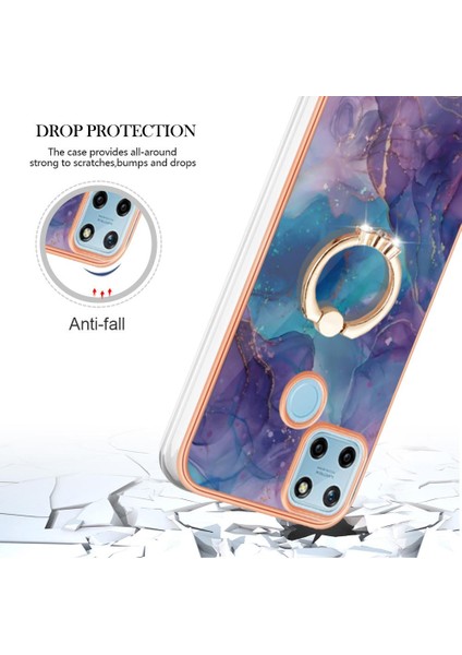 Realme C21Y/C25Y Mermer Darbeye Dayanıklı Tpu Silikon 360 &deg; Dönebilir (Yurt Dışından) fiyatları