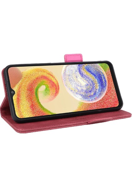Kart Tutucu Kickstand Deri Folio ile Samsung Galaxy A04 4g Için Kılıf (Yurt Dışından) modelleri
