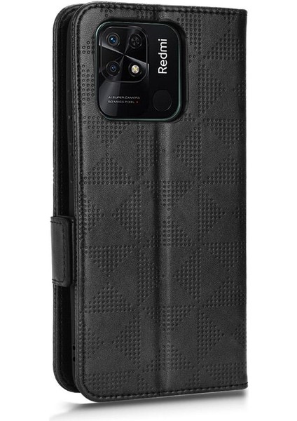Xiaomi Redmi 10C Flip Kapak Cüzdan Pu Deri Görüntüleme Standı 3 (Yurt Dışından)