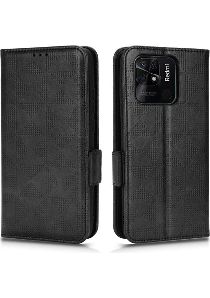 Xiaomi Redmi 10C Flip Kapak Cüzdan Pu Deri Görüntüleme Standı 3 (Yurt Dışından)