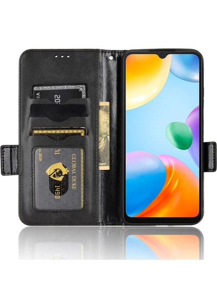 Xiaomi Redmi 10C Flip Kapak Cüzdan Pu Deri Görüntüleme Standı 3 (Yurt Dışından)