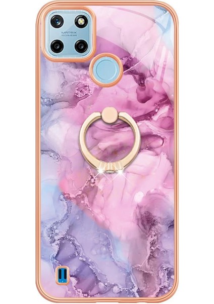 Realme C21Y/C25Y Mermer Darbeye Dayanıklı Tpu Silikon 360 &deg; Dönebilir (Yurt Dışından) modelleri