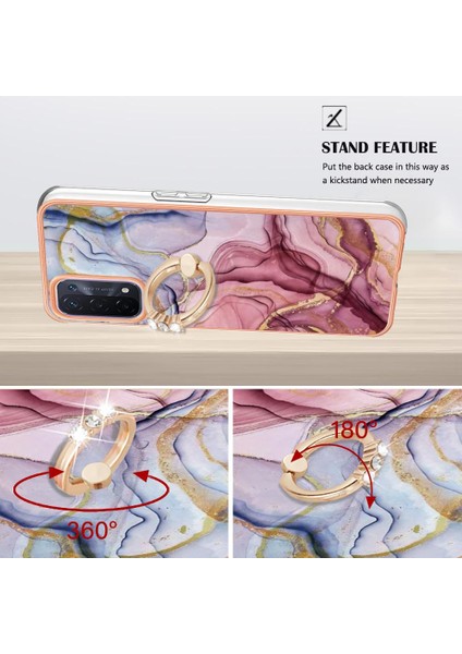 Oppo A93 5G/A93S 5g Tampon Için Kılıf 360 &deg; Dönebilir Yüzük Mermer Darbeye (Yurt Dışından) fırsatları