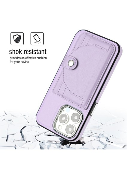 IPhone 15 Için Kılıf Pro Max Kart Tutucu Premium Pu Deri Kickstand Kapak (Yurt Dışından)