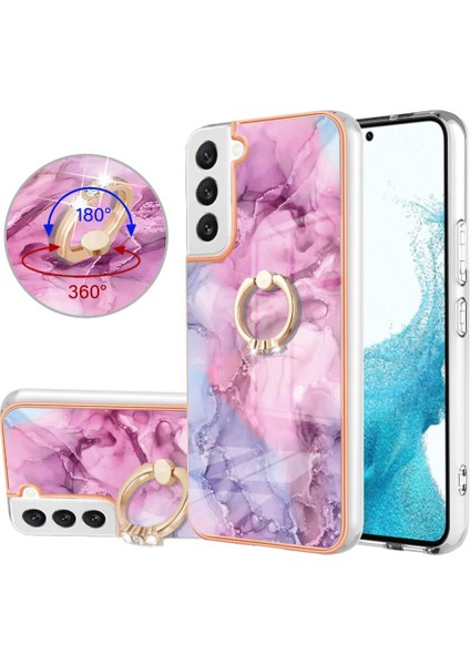 Samsung Galaxy S22 5g Tampon 360 &deg; Dönebilir Halka Mermer Tpu Için Kılıf (Yurt Dışından)