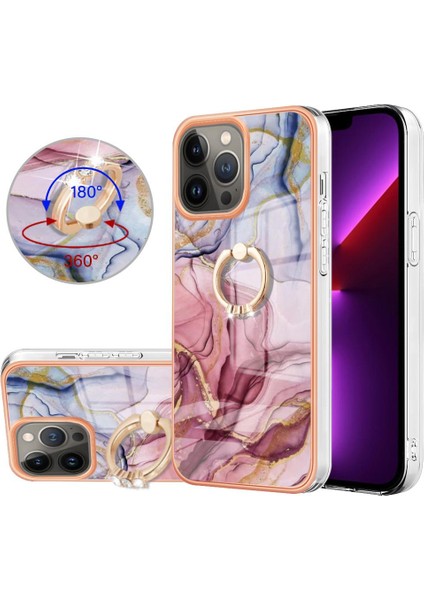 IPhone 13 Için Kılıf Pro Max Mermer Darbeye Tpu Silikon 360 &deg; Dönebilir (Yurt Dışından)