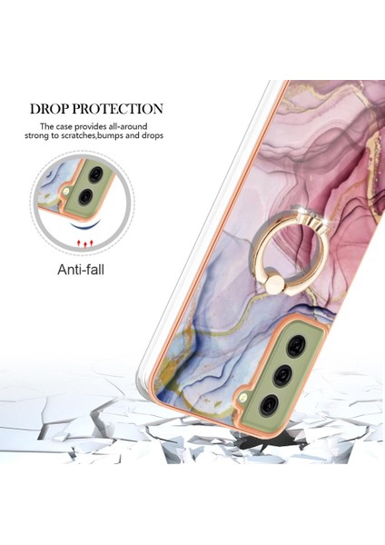Samsung Galaxy S21 Fe 5g Için Kılıf 360 &deg; Dönebilir Halka Tampon Mermer Tpu (Yurt Dışından) modelleri