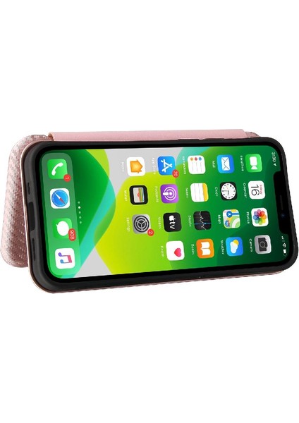 IPhone 13 Mini Tam Koruma Deri Folio Flip Case Manyetik (Yurt Dışından)