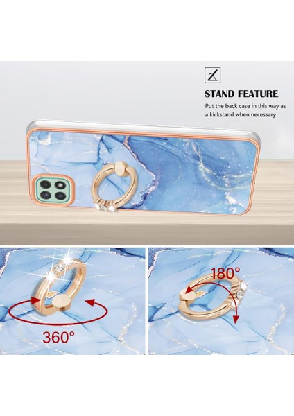 Samsung Galaxy A22 5g Tampon 360 &deg; Dönebilir Halka Mermer Tpu Için Kılıf (Yurt Dışından) fırsatları