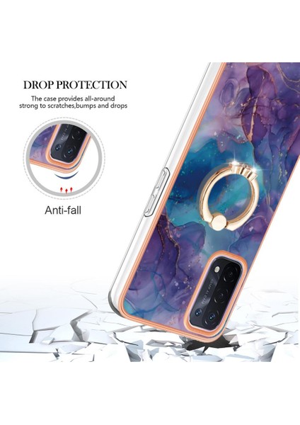 Oppo A93 5G/A93S 5g Tampon Için Kılıf 360 &deg; Dönebilir Yüzük Mermer Darbeye (Yurt Dışından) indirimleri