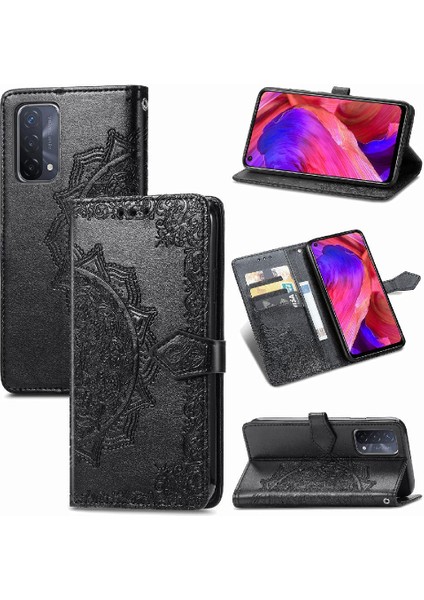 Oppo A54 5g Darbeye Deri Kılıf Için Kılıf Basit Iş Çevirme Kapağı (Yurt Dışından)