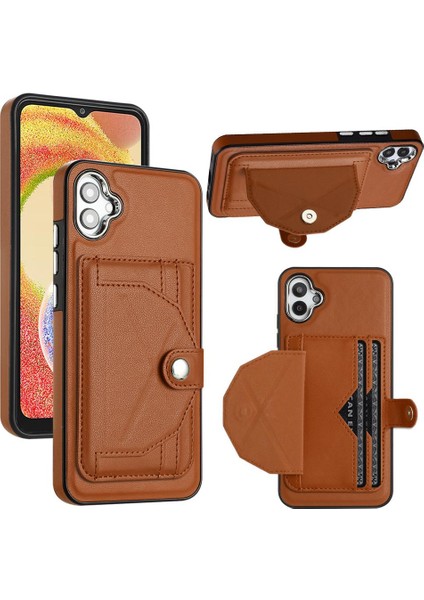 Samsung Galaxy A04E Premium Pu Deri Kickstand Koruyucu Kapak (Yurt Dışından)
