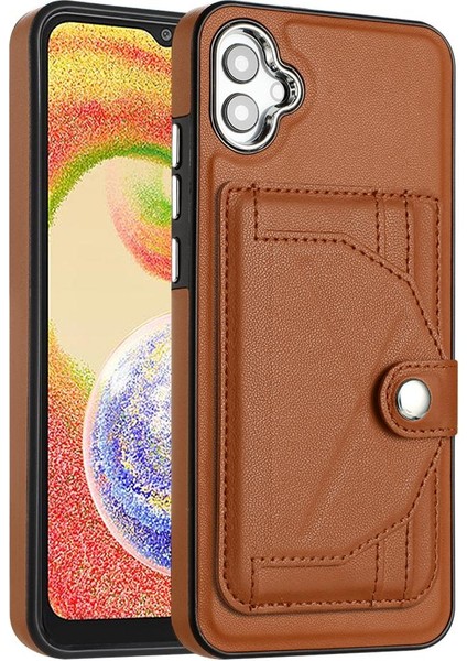 Samsung Galaxy A04E Premium Pu Deri Kickstand Koruyucu Kapak (Yurt Dışından)