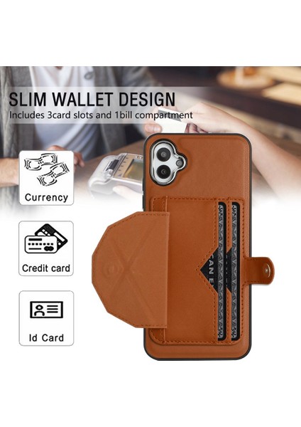 Samsung Galaxy A04E Premium Pu Deri Kickstand Koruyucu Kapak (Yurt Dışından)