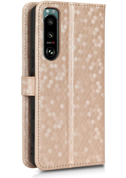 Sony Xperia 5 Iii Için Kılıf Deri Cüzdan Kapak Manyetik Toka Geometrik (Yurt Dışından) modelleri