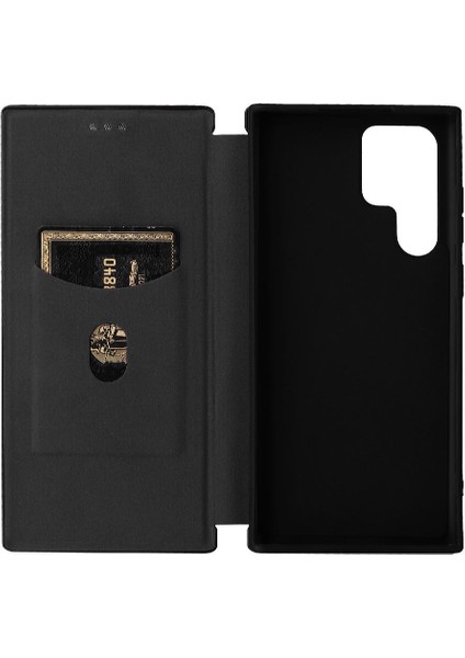 Samsung Galaxy S22 Ultra Deri Folio Flip Case Kart Ekleme Için Kılıf (Yurt Dışından) modelleri