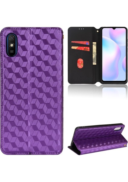 Xiaomi Redmi 9A 3D Desen Pu Deri Manyetik Kapatma Kartı (Yurt Dışından)