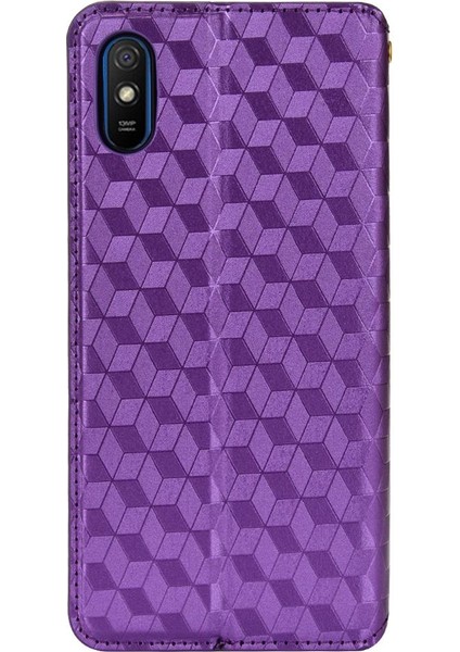 Xiaomi Redmi 9A 3D Desen Pu Deri Manyetik Kapatma Kartı (Yurt Dışından)