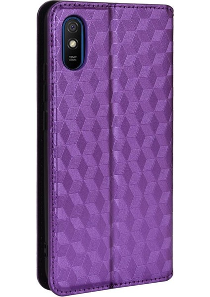 Xiaomi Redmi 9A 3D Desen Pu Deri Manyetik Kapatma Kartı (Yurt Dışından)