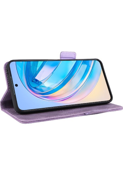Kart Tutucu Kickstand ile Onur X8A Deri Folio Flip Case Için Kılıf (Yurt Dışından) fırsatları