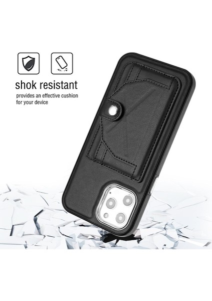 IPhone 13 Için Kılıf Pro Max Kickstand Koruyucu Kapak Kart Tutucu Prim (Yurt Dışından)