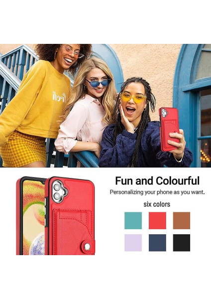 Samsung Galaxy A04E Premium Pu Deri Kickstand Koruyucu Kapak (Yurt Dışından)