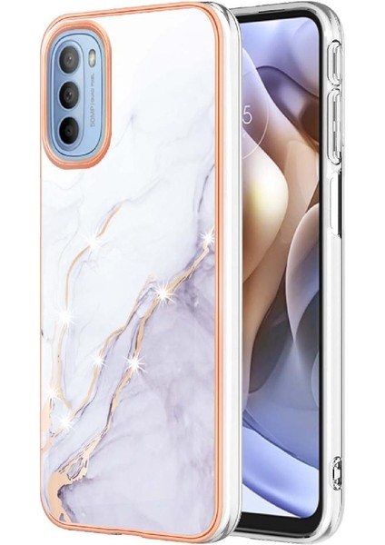 Motorola Moto G31/G41 Mermer Desen Ince Tpu Koruma Yumuşak (Yurt Dışından)