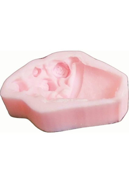 Magnet Saksıda Gül Çiçek Silikon Kalıp K-769, Kokulu Taş Sabun Alçı Mum Kalıbı fiyatları