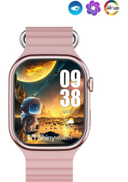 Watch 9 Pro Süper Amoled Ekranlı Yapay Zeka Özellikli Akıllı Saat 2024 (Shinytech Türkiye Garantili)