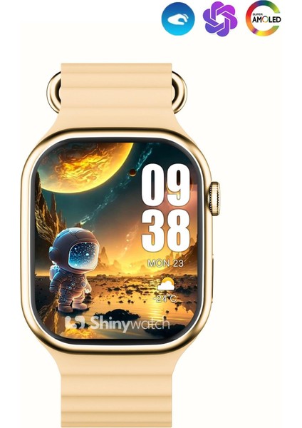 Watch 9 Pro Süper Amoled Ekranlı Yapay Zeka Özellikli Akıllı Saat 2024 (Shinytech Türkiye Garantili)