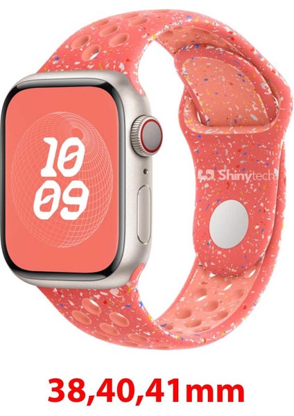 Apple Watch Uyumlu Delikli Spor Loop Kordon Pembe