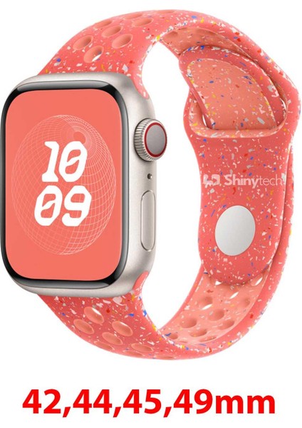 Apple Watch Uyumlu Delikli Spor Loop Kordon Pembe