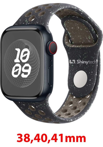 Apple Watch Uyumlu Delikli Spor Loop Kordon Gece Siyahı