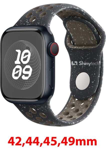 Apple Watch Uyumlu Delikli Spor Loop Kordon Gece Siyahı