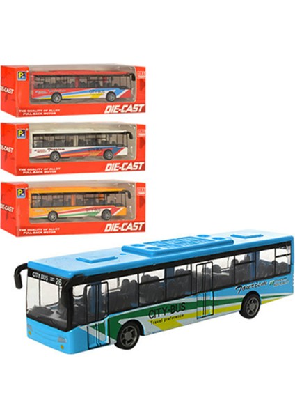 Ctoys 1210-1D17 Metal Çek Bırak Otobüs Oyuncak