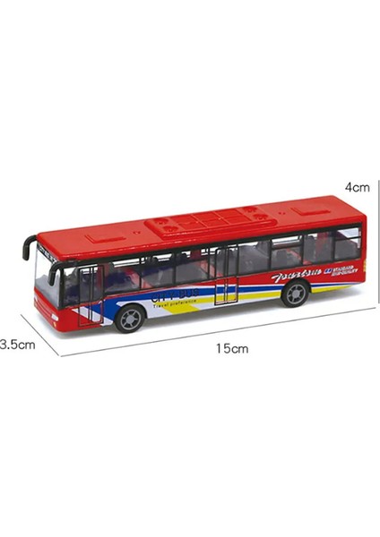 Ctoys 1210-1D17 Metal Çek Bırak Otobüs Oyuncak modelleri
