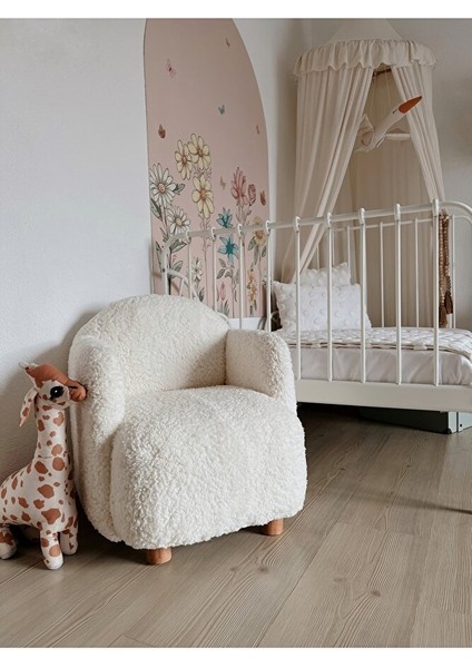 Teddy Ahşap Ayaklı Çocuk Bebek Koltuğu Sandalyesi