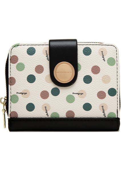 Tatlı Kontrast Şeker Rengi Fermuar Tokalı Cüzdan (Yurt Dışından)