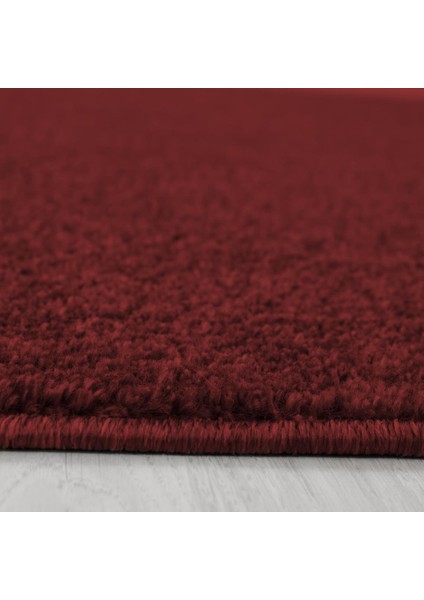 Carpettex Halı Yumuşak Kısa Havlı Modern Halı Düz Kırmızı Renkli Halı