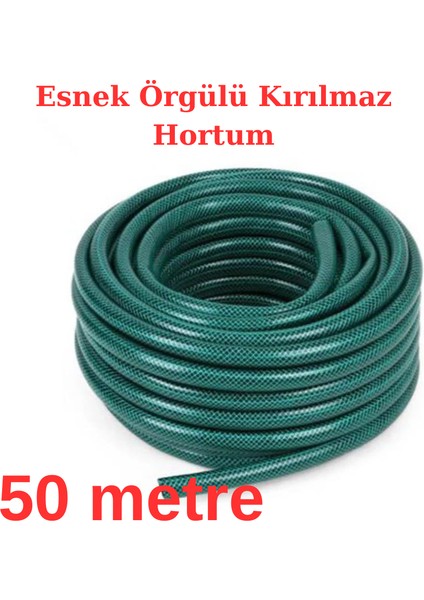 Global Industrial 50 Metre Bahçe Hortumları Örgülü Bahçe Hortumları Iç Çapı 12,5 Militre 1/2”inç 20 Metre-