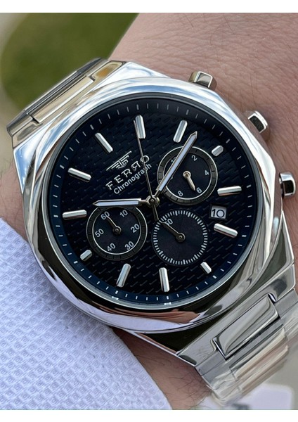 Çelik Kordon Iç Fonksiyonları Aktif Chronograph 30 mt Su Geçirmez Erkek Kol Saat EFM31458-A3