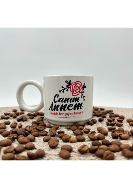 Seramik Kupa Mug Canım Annem Baskılı 54
