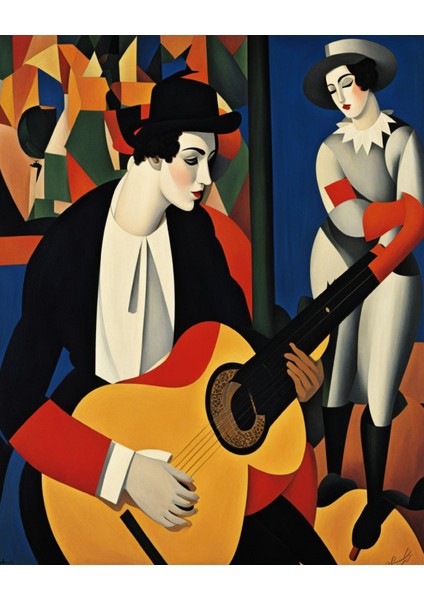 Renkli Baskılı Sayılarla Boyama Hobi Seti (Çerçeveli) 40X50 Cm: Soyut Resim 21
