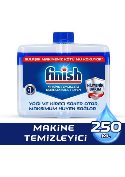 Bulaşık Makinesi Temizleyici Sıvı 250 ml x 4 + Finish Bulaşık Makinesi Temizleyici Sıvı 250 ml - Limonlu x 4