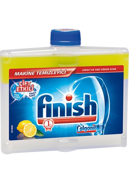 Bulaşık Makinesi Temizleyici Sıvı 250 ml x 4 + Finish Bulaşık Makinesi Temizleyici Sıvı 250 ml - Limonlu x 4