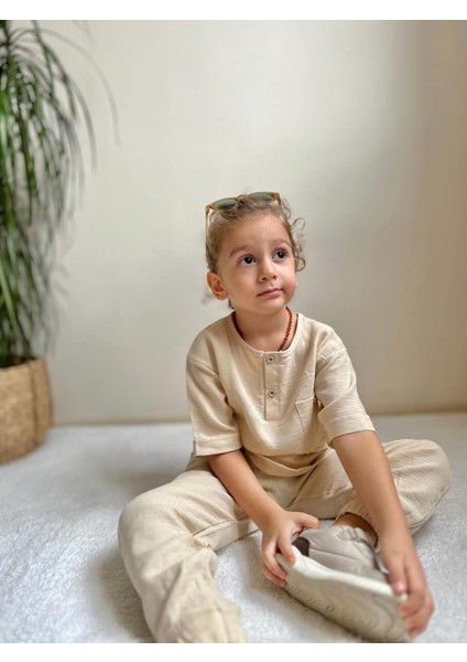 Yigit Butik Müslin Kumaş Erkek Çocuk Takım