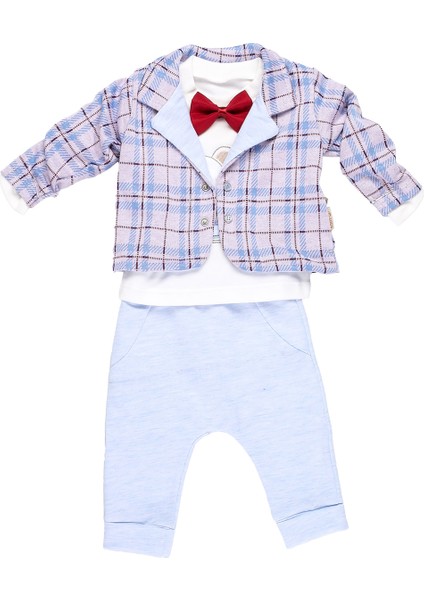 Erkek Bebek Papyonlu Eşofman 3'lü Takım