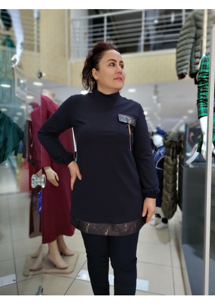 7515 Zincir Desen Detaylı Kısa Tunik