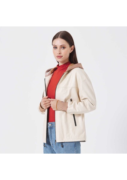 Bej Deri-Tekstil Kadın Mont - K23KDM320390-Q3W fiyatları